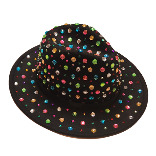 Rhinestone Fedora Hat