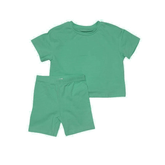 Biker Short Set-Green - LNDKIDS