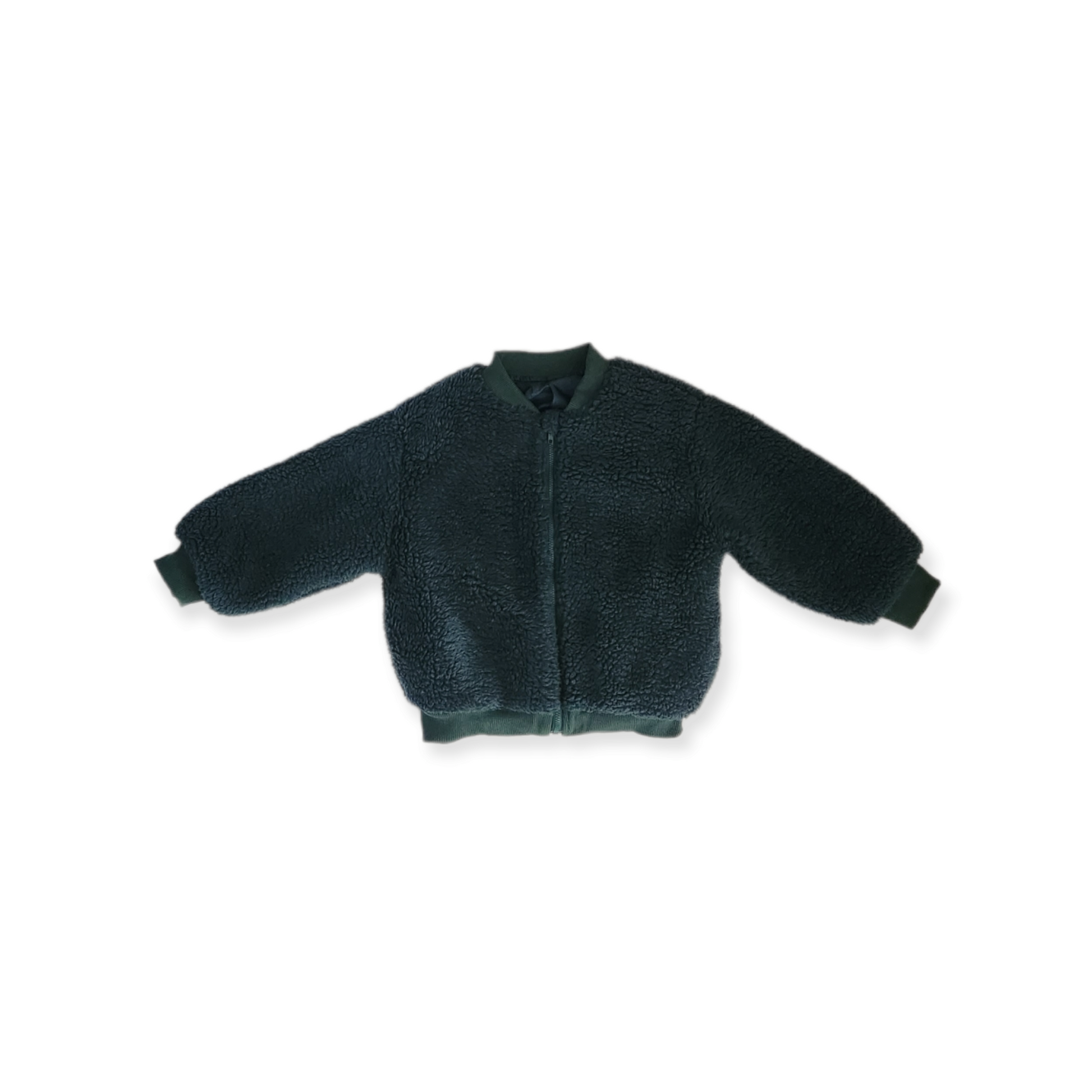 Green Teddy Bomber Jacket - LNDKIDS