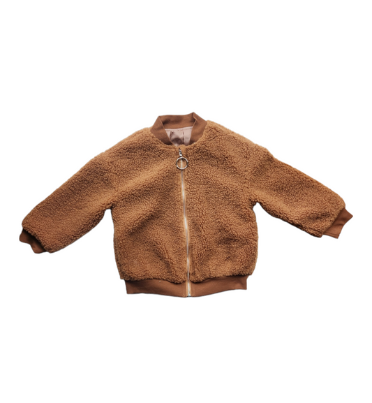 Brown Teddy Jacket - LNDKIDS