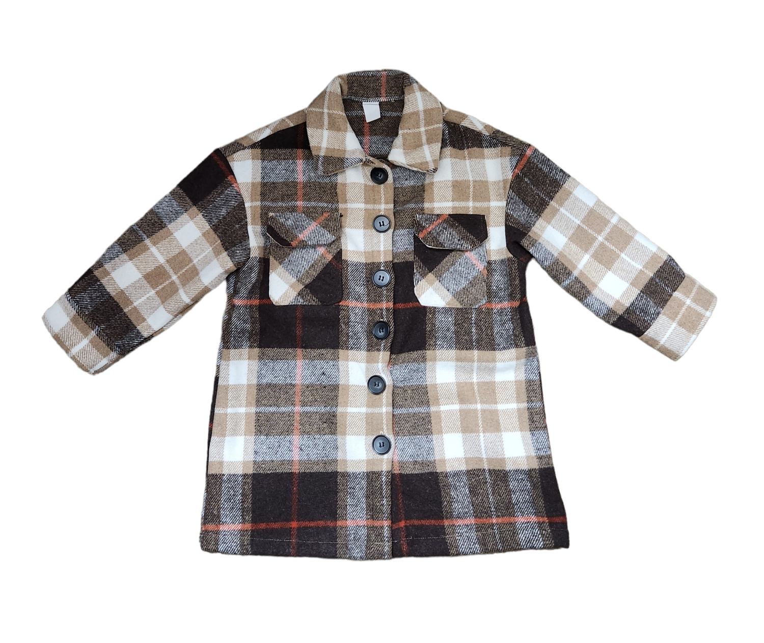 Plaid Brown Overcoat - LNDKIDS